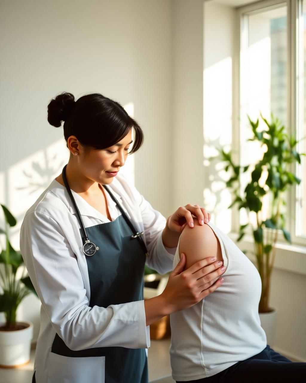 Sessão de fisioterapia